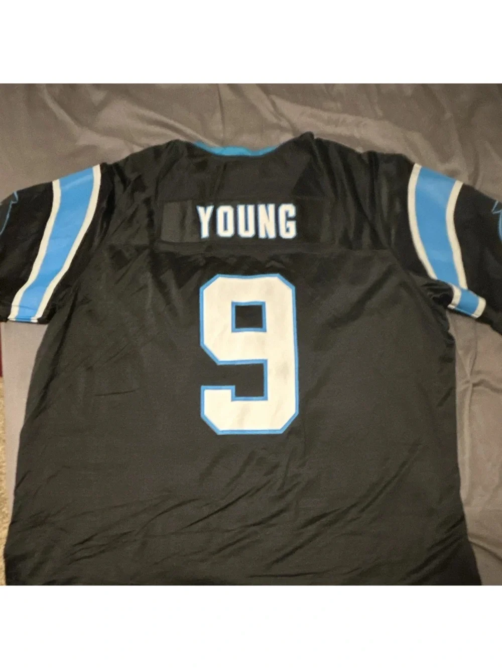 NFL Pro Line Carolina Panthers Bryce Young #9 Black/Blue/White Jersey 2XL